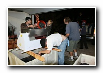 The crusher in action